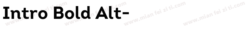 Intro Bold Alt字体转换